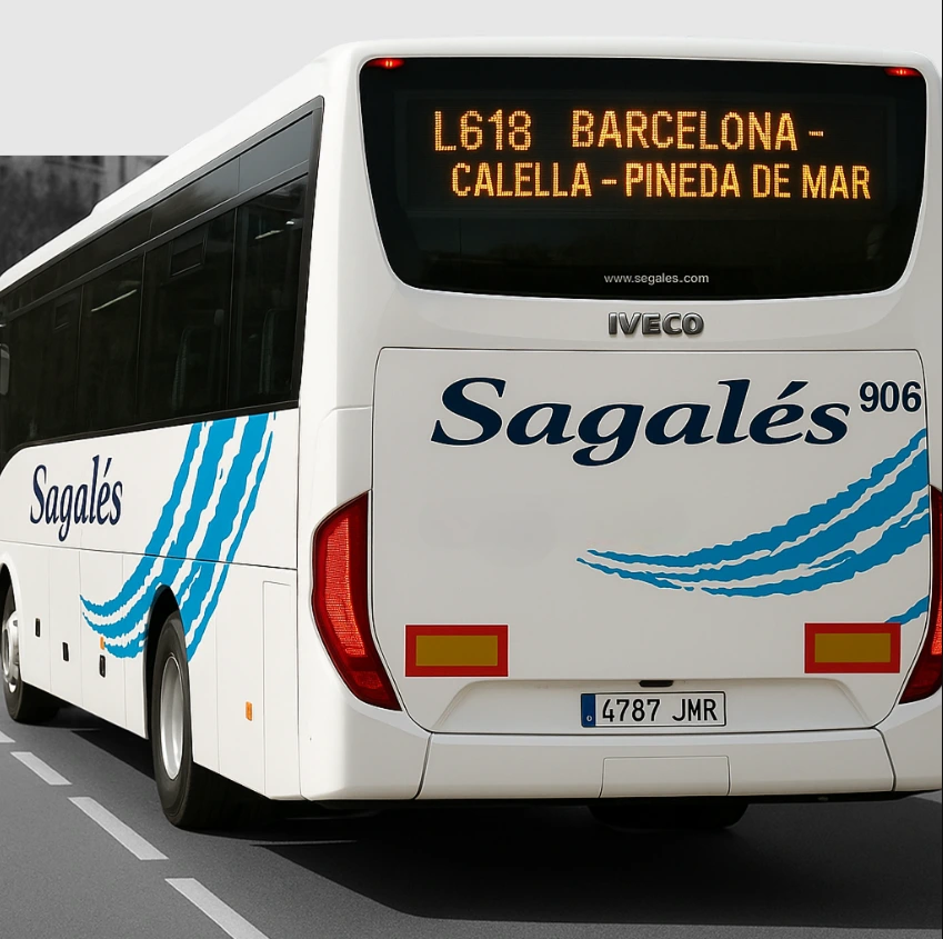 Autobus-Barcelona-Calella-Pineda de Mar