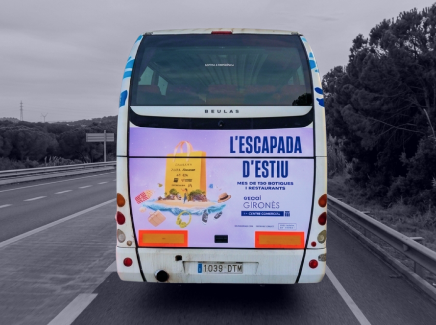 Publicitat en autobusos Girona Lloret de Mar amb campanya de publicitat exterior en moviment
